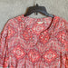 Coral Bay Women’s V Neck Floral Red Women's Blouse - Size Women’s XL , from PanacheProse