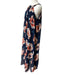 Floral Elegance's Navy Blue Floral Halter Maxi Dress – Size 18W