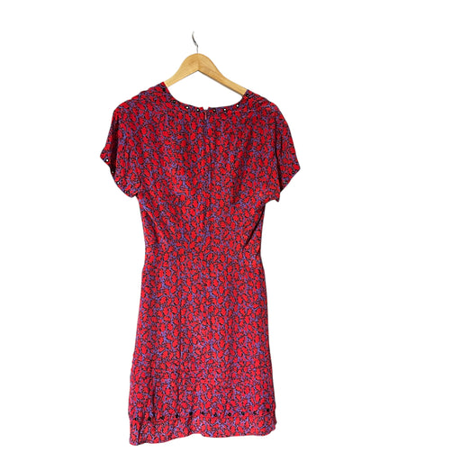 DEREK LAM Women’s V Neck Lining Short Sleeve Zip Back Floral Red Dress - Size Women’s 6, from PanacheProse