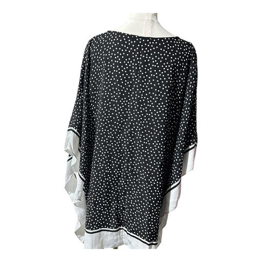 Danny and Nicole Black White Polka Dot Sleeveless Top - Size 18W, from PanacheProse