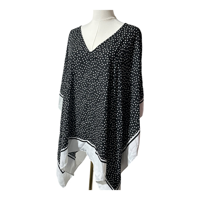 Danny and Nicole Black White Polka Dot Sleeveless Top - Size 18W, from PanacheProse