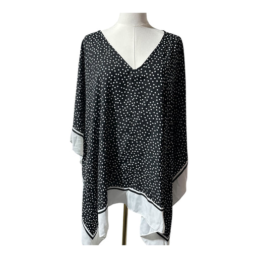 Danny and Nicole Black White Polka Dot Sleeveless Top - Size 18W, from PanacheProse