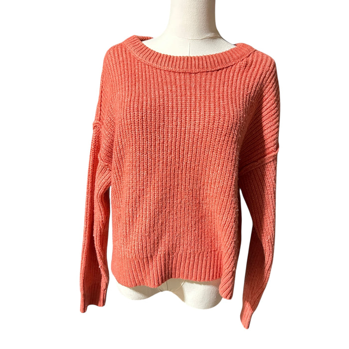 Pre-Loved Women’s Coral Crew-Neck Sweater – American Eagle Outfitters, Size S