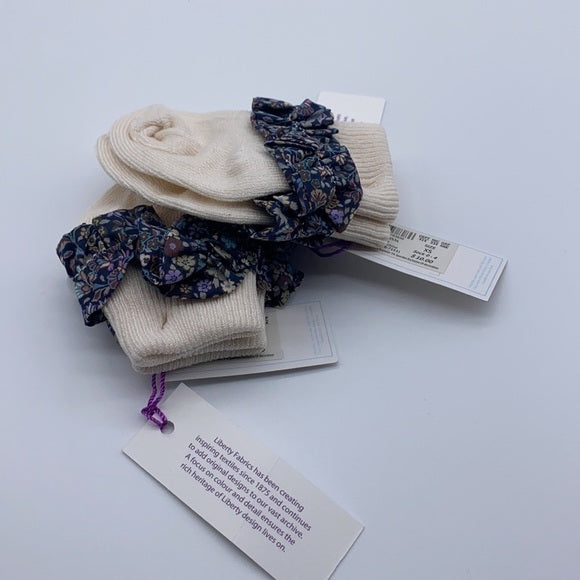 Edge hill Collection Liberty London ivory 2 Pack Socks - Size XS(0-4Months), from PanacheProse