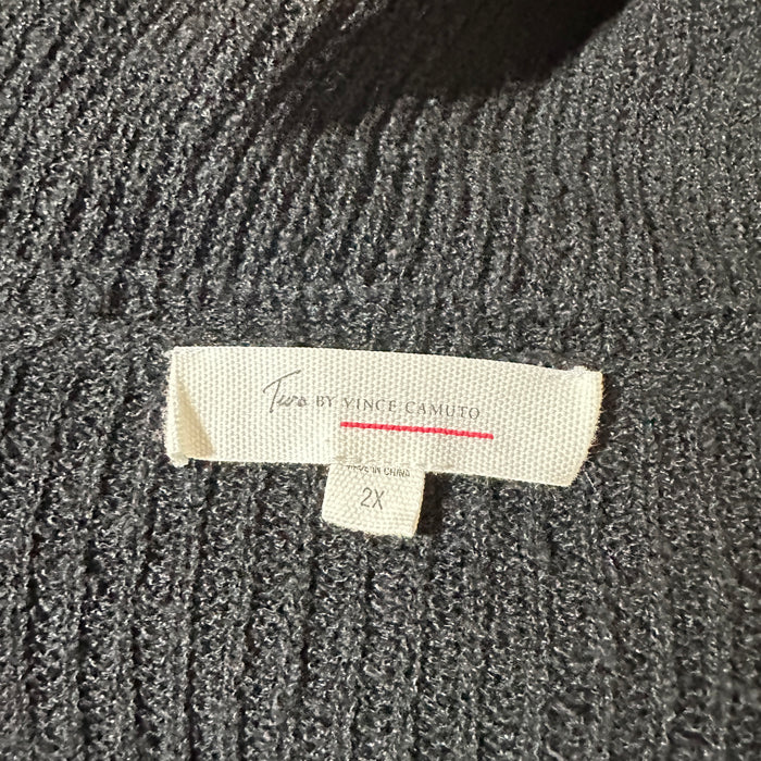 Pre-Loved Two by Vince Camuto Charcoal Knit Top – Women’s Size 2X