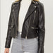 Faux Leather Women’s Color SolidLong Sleeves Zip  Black Jacket - Size S, M, L , from PanacheProse