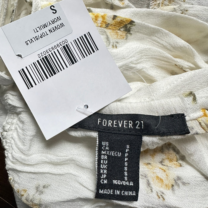 Forever 21 Yellow Floral Peplum Top – Size Small, from PanacheProse