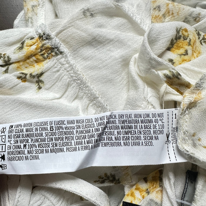 Forever 21 Yellow Floral Peplum Top – Size Small, from PanacheProse