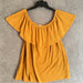 Free Kisses Women's Mustard Off-Shoulder Blouse - Size Women’s 2X, from PanacheProse