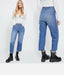 Free People Women’s Baby Barrel Crop Admiral Jeans Mom Blue - Size Small, from PanacheProse