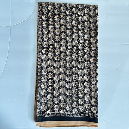 Golden Shell Elegance Silk Scarf - Black & gold From PanacheProse