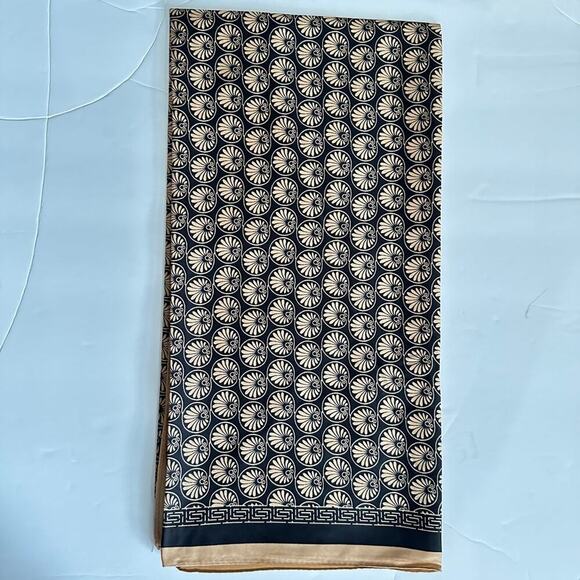 Golden Shell Elegance Silk Scarf - Black & gold From PanacheProse