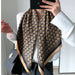 Golden Shell Elegance Silk Scarf - Black & gold From PanacheProse