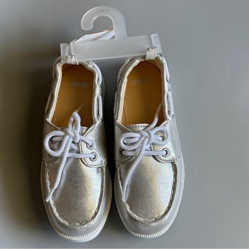 Gymboree  Little Girl’s Silver Canvas Shoes Tennis Flat Sneakers - Size 13, from PanacheProse