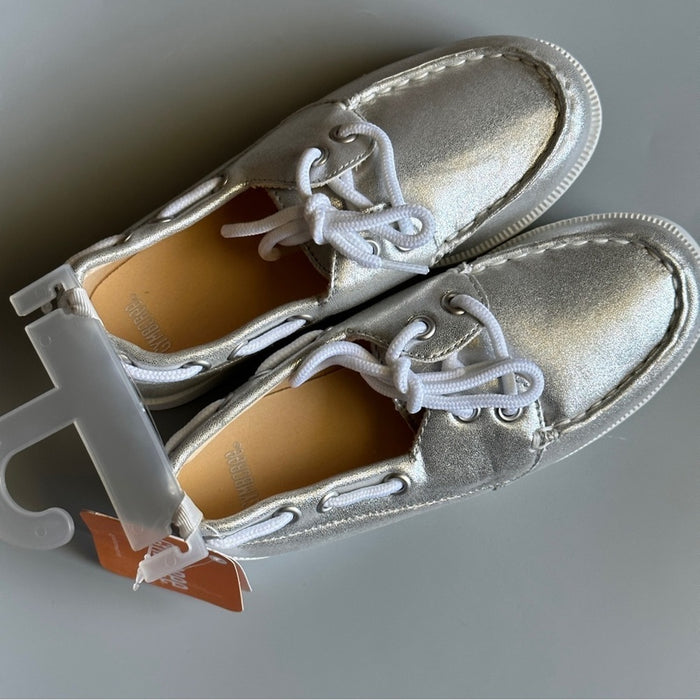Gymboree Little Girl’s Silver Canvas Shoes Tennis Flat Sneakers - Size 1, from PanacheProse