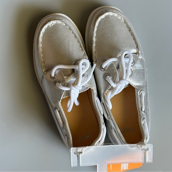 Gymboree Little Girl’s Silver Canvas Shoes Tennis Flat Sneakers - Size 1, from PanacheProse