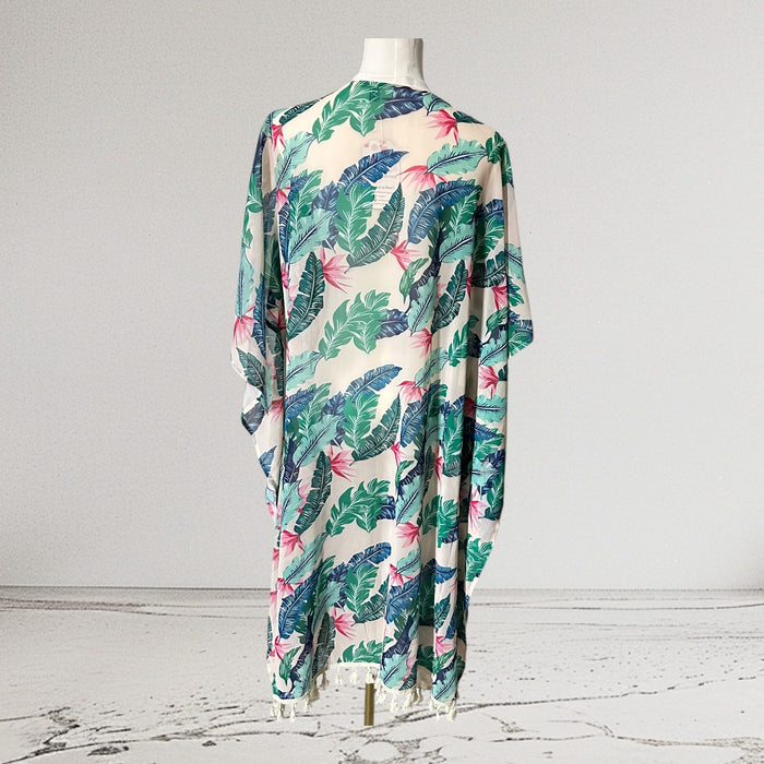 Brand New Aceshin Vibrant Leaf Pattern Kimono Tassel Design Size M Fit Most