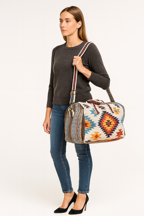 New Boho Southwestern Large Weekend Travel Bag NEW