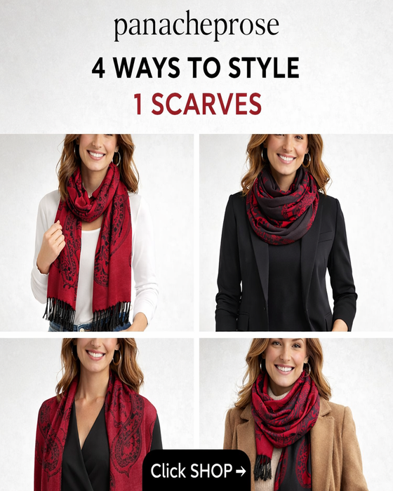 Pashmina Soft Silky Reversible Patsley Shawl Wrap Scarf W/ Fringes