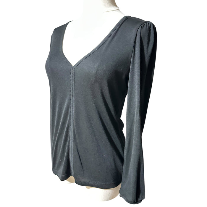 J.Crew Women’s Black V-Neck Long Sleeve Top – Size XS from PanacheProse