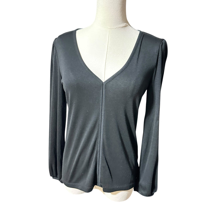 J.Crew Women’s Black V-Neck Long Sleeve Top – Size XS from PanacheProse