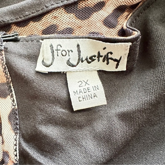 J for Justify Leopard Print Sheath Dress – Size Women’s 2X, from PanacheProse