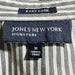 Jones New York Signature Gray & White Striped Button-Down Shirt – Size Women’s M, from PanacheProse