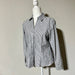 Jones New York Signature Gray & White Striped Button-Down Shirt – Size Women’s M, from PanacheProse