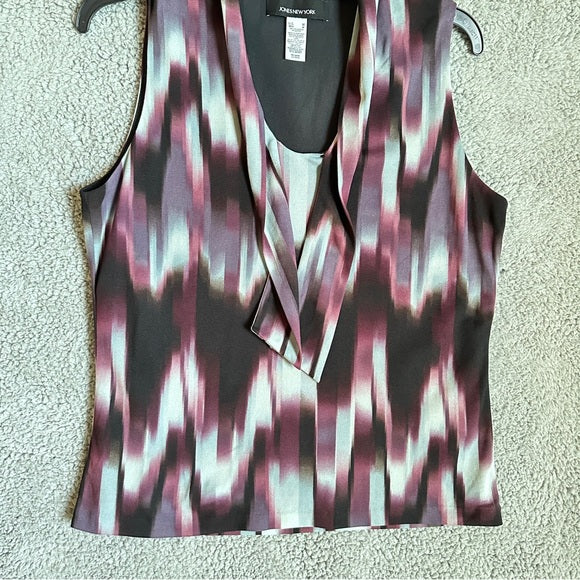 Jones New York Sleeveless abstract pattern Blouse - From PanacheProse