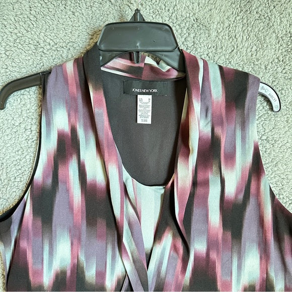 Jones New York Sleeveless abstract pattern Blouse - From PanacheProse