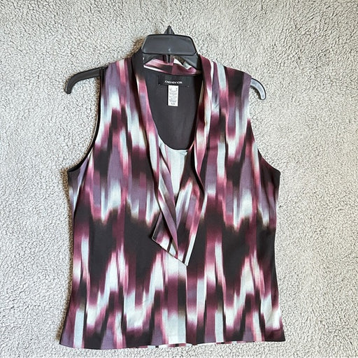 Jones New York Sleeveless abstract pattern Blouse - From PanacheProse