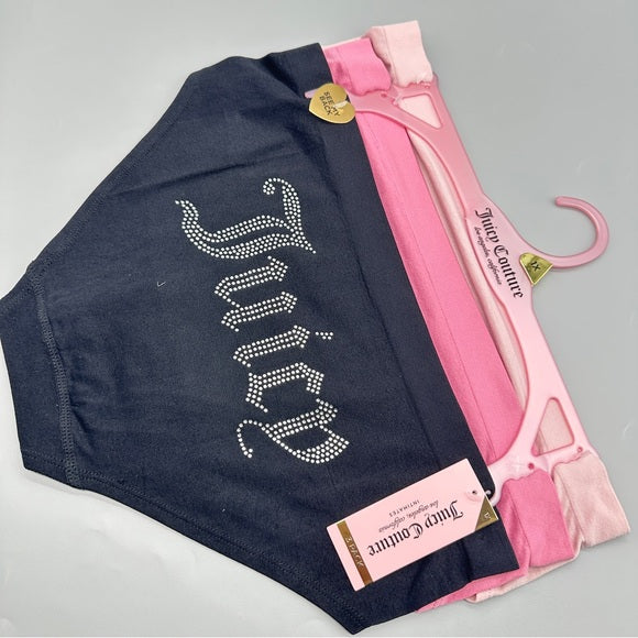 Juicy Couture Women’s Cheeky Pink and Black Underwear Accessory - Size 1X, from PanacheProse