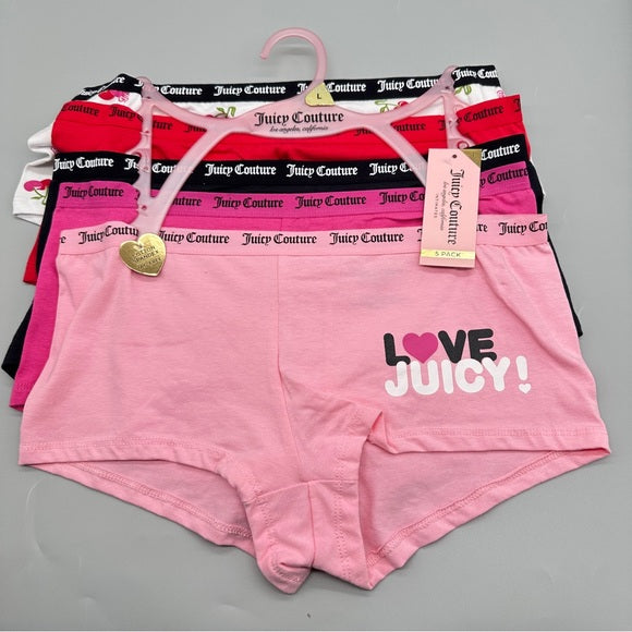 Juicy Couture Women’s Logo 5 Packs Cute & Curve Underwear - Size Large, from PanacheProse