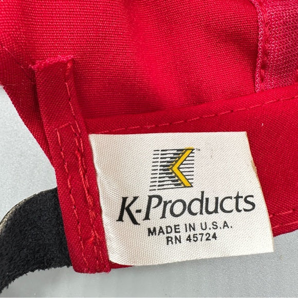 K-Products Vintage Zierke Farms Rope Hat – Red Snapback Trucker Cap from PanacheProse