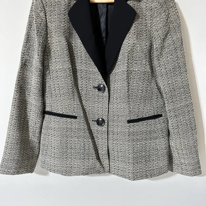 Kasper Women's Suit Separate Long Sleeves V Neck Jacket - Size 14 From PanacheProse