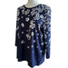 Kim Rogers  Soft Navy Floral Long Sleeve T-Shirt Women’s 100% Cotton - Size XL, from PanacheProse