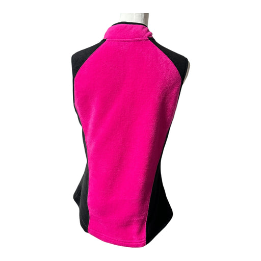 Kim Rogers Women’s Pink Black Fleece Zip Vest - Size Small, from PanacheProse