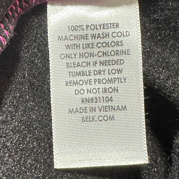 Kim Rogers Women’s Pink Black Fleece Zip Vest - Size Small, from PanacheProse