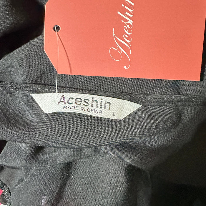 Kimono Black Open Front Cardigan with Pom Pom Trim - from PanacheProse