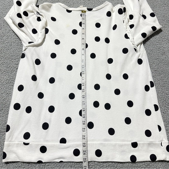 LOFT Outlet White Polka Dot Ruffle Sleeve Cotton Top Women’s - Size XL, from PanacheProse