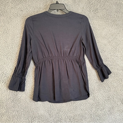 LOFT Petites Navy Women's 100% Cotton Blouse - Size Small Petite From PanacheProse