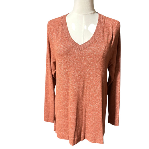 LOFT Rust V‑Neck Long Sleeve Top –  Women’s XS from PanacheProse