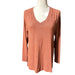 LOFT Rust V‑Neck Long Sleeve Top –  Women’s XS from PanacheProse