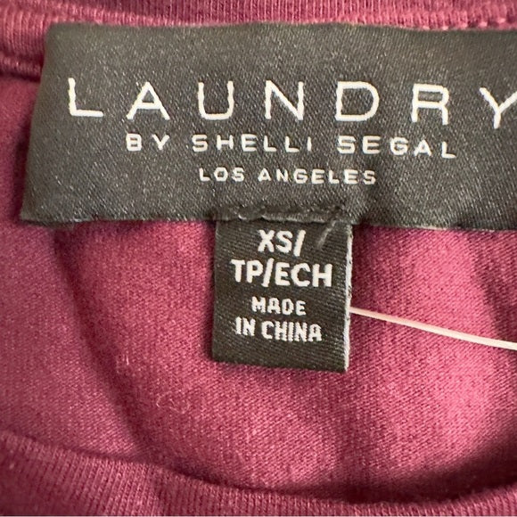 Laundry by Shelli Segal Women’s Short Sleeve Lace Insert Pleated T-Shirt - Size XS, from PanacheProse