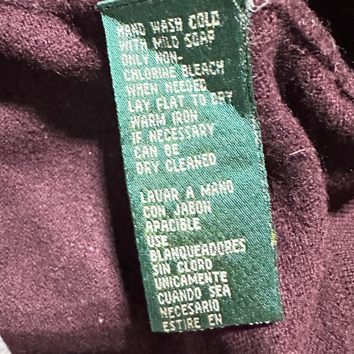 Lauren Ralph Lauren Plum Merino Wool Turtleneck Sweater - Size XL, from PanacheProse