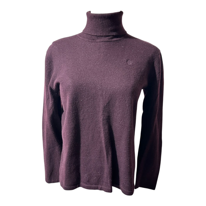 Lauren Ralph Lauren Plum Merino Wool Turtleneck Sweater - Size XL, from PanacheProse
