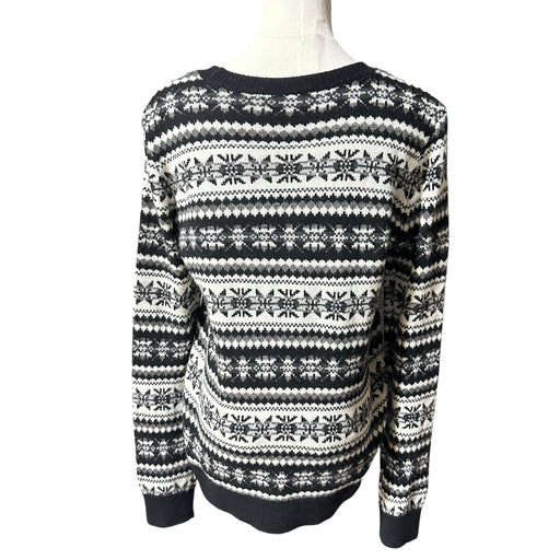 Lauren Ralph Lauren Women’s Black & White Beaded Christmas Sweater – Size Medium from PanacheProse