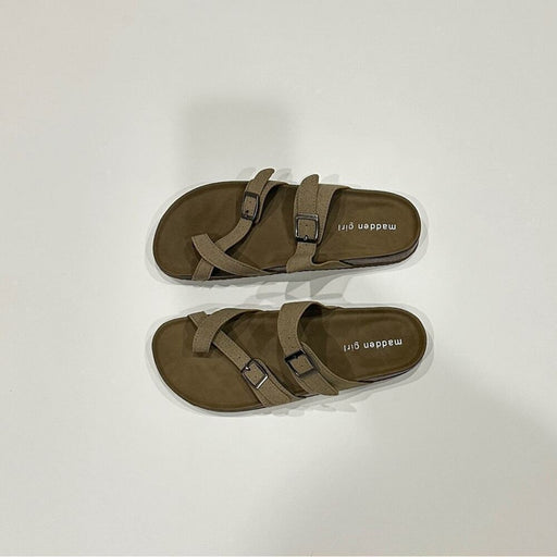Madden Girl Taupe Women’s Bryce Toe Ring Sandals - Size 7.5M , from PanacheProse