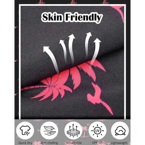 Men Black Swim Trunks with Zipper Pocket Shorts - From PanacheProse