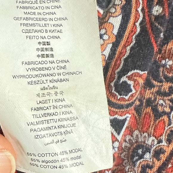 Michael Kors Paisley Print Knit Top – Size Medium From PanacheProse